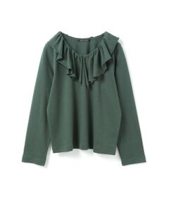 mizuiro ind / ミズイロインド カットソー | mizuiro ind フリルカラーロングスリーブプルオーバー