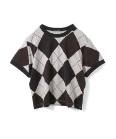 mizuiro ind / ミズイロインド カットソー | mizuiro ind アーガイルプリントTシャツ