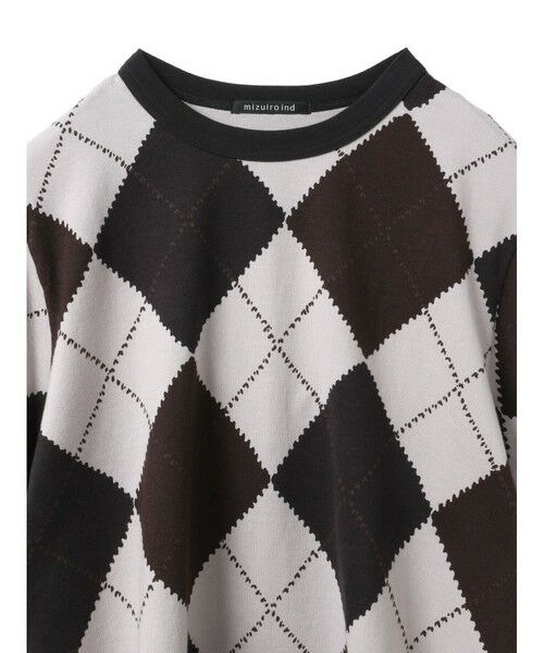 mizuiro ind / ミズイロインド カットソー | mizuiro ind アーガイルプリントTシャツ | 詳細2