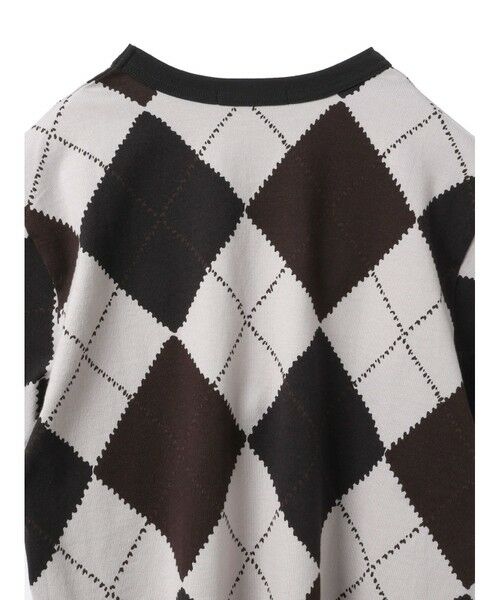 mizuiro ind / ミズイロインド カットソー | mizuiro ind アーガイルプリントTシャツ | 詳細6