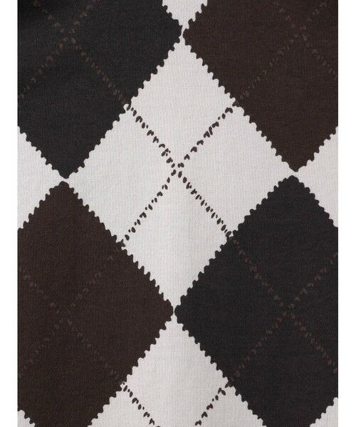 mizuiro ind / ミズイロインド カットソー | mizuiro ind アーガイルプリントTシャツ | 詳細1