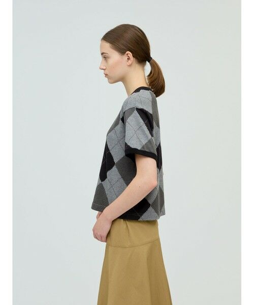 mizuiro ind / ミズイロインド カットソー | mizuiro ind アーガイルプリントTシャツ | 詳細10