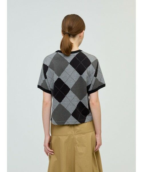 mizuiro ind / ミズイロインド カットソー | mizuiro ind アーガイルプリントTシャツ | 詳細11