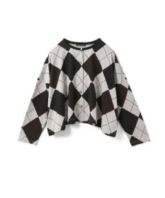 mizuiro ind / ミズイロインド カーディガン・ボレロ | mizuiro ind アーガイルプリントカーディガン