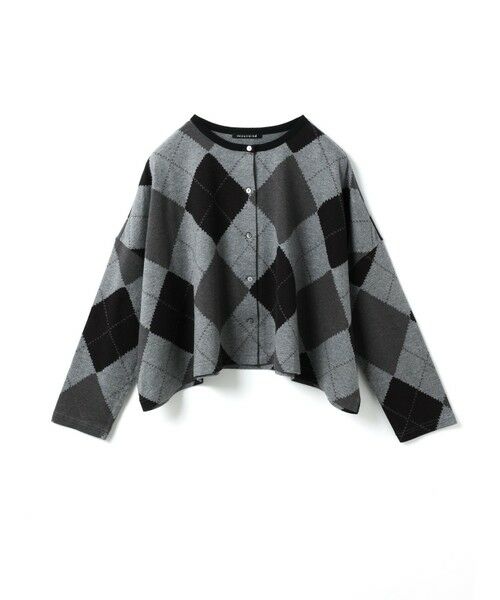 mizuiro ind / ミズイロインド カーディガン・ボレロ | mizuiro ind アーガイルプリントカーディガン | 詳細2