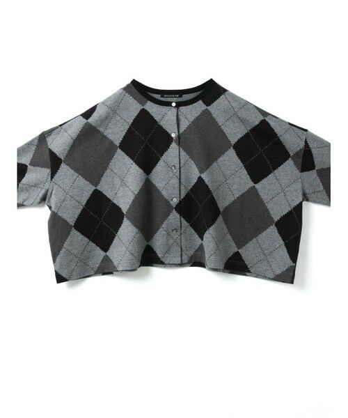 mizuiro ind / ミズイロインド カーディガン・ボレロ | mizuiro ind アーガイルプリントカーディガン | 詳細11