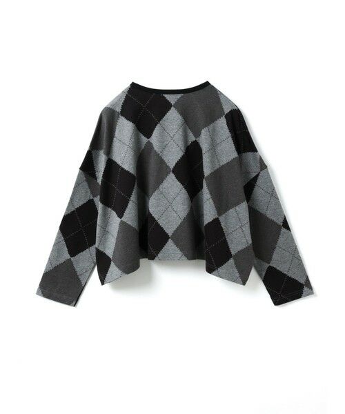 mizuiro ind / ミズイロインド カーディガン・ボレロ | mizuiro ind アーガイルプリントカーディガン | 詳細15