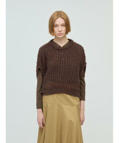 mizuiro ind / ミズイロインド ベスト | mizuiro ind ヘアリーコクーンワイドベスト