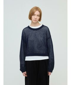 mizuiro ind / ミズイロインド ニット・セーター | mizuiro ind メッシュクルーネックプルオーバー