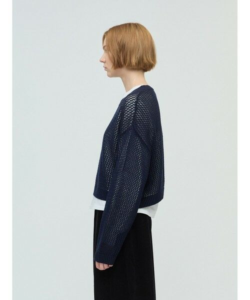 mizuiro ind / ミズイロインド ニット・セーター | mizuiro ind メッシュクルーネックプルオーバー | 詳細4