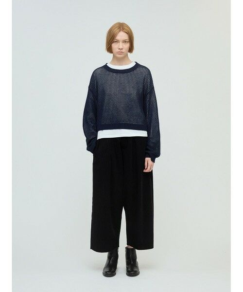 mizuiro ind / ミズイロインド ニット・セーター | mizuiro ind メッシュクルーネックプルオーバー | 詳細6