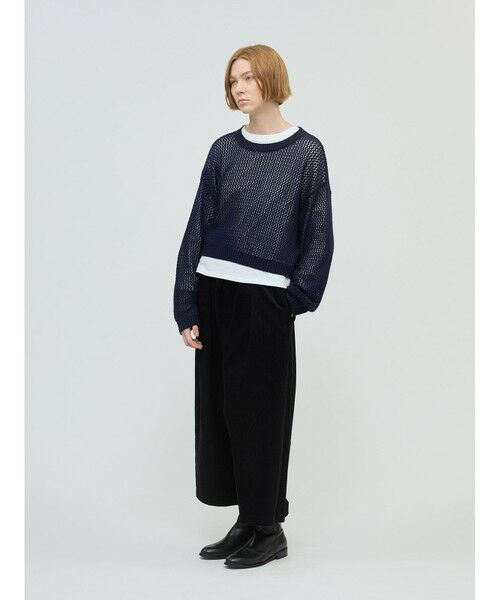 mizuiro ind / ミズイロインド ニット・セーター | mizuiro ind メッシュクルーネックプルオーバー | 詳細7