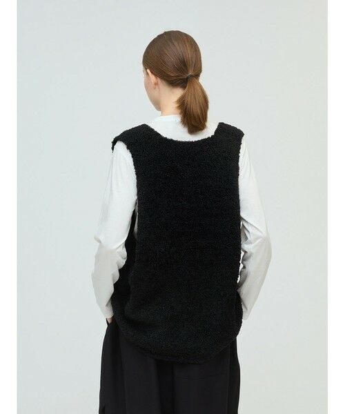 mizuiro ind / ミズイロインド ベスト | mizuiro ind へアリーVネックベスト | 詳細6