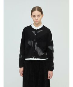 mizuiro ind / ミズイロインド カーディガン・ボレロ | mizuiro ind シアーパターンカーディガン