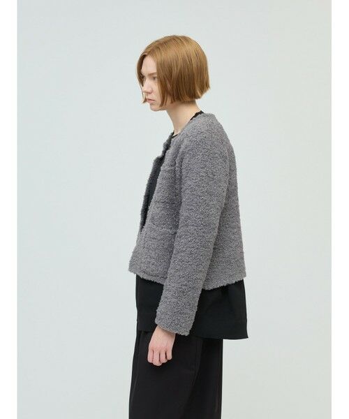 mizuiro ind / ミズイロインド カーディガン・ボレロ | mizuiro ind ポケット付きヘアリークルーネックカーディガン | 詳細6