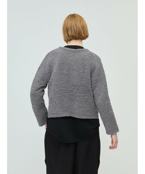 mizuiro ind / ミズイロインド カーディガン・ボレロ | mizuiro ind ポケット付きヘアリークルーネックカーディガン | 詳細7