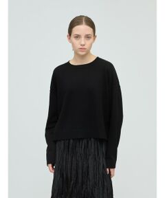 mizuiro ind / ミズイロインド ニット・セーター | mizuiro ind クルーネックワイドチュニッククロシェ