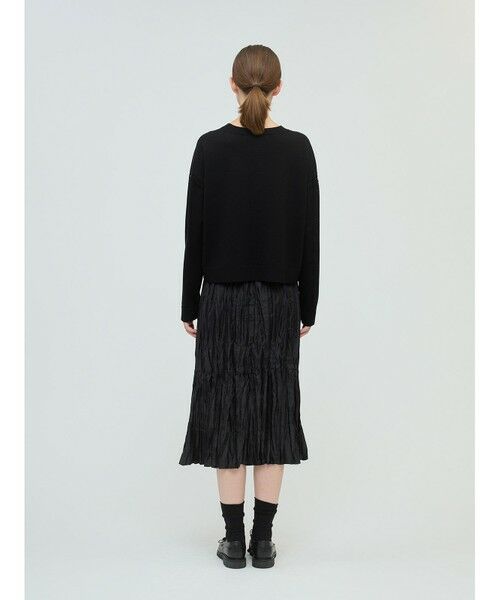 mizuiro ind / ミズイロインド ニット・セーター | mizuiro ind クルーネックワイドチュニッククロシェ | 詳細10