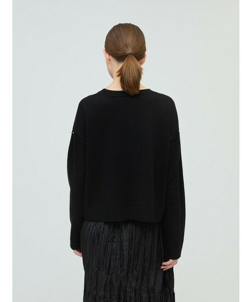 mizuiro ind / ミズイロインド ニット・セーター | mizuiro ind クルーネックワイドチュニッククロシェ | 詳細6