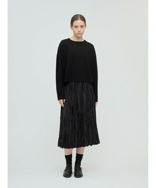 mizuiro ind / ミズイロインド ニット・セーター | mizuiro ind クルーネックワイドチュニッククロシェ | 詳細7