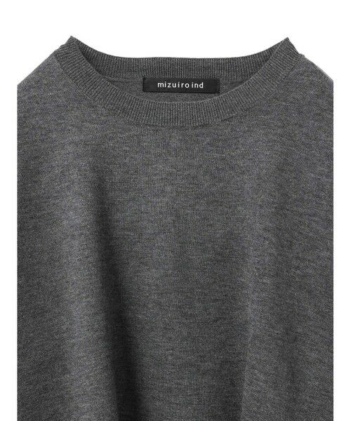 mizuiro ind / ミズイロインド ニット・セーター | mizuiro ind クルーネックワイドチュニッククロシェ | 詳細12