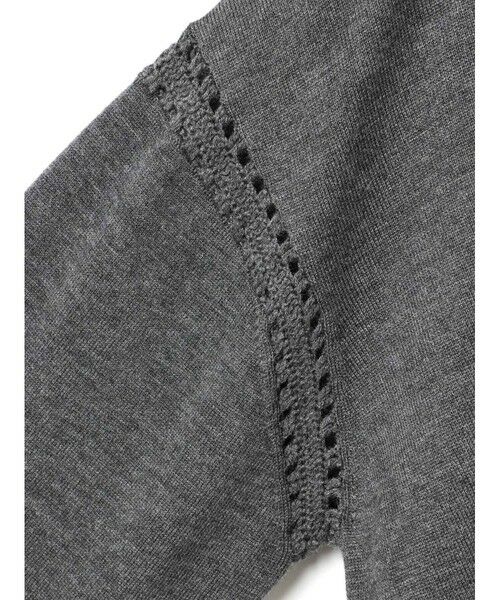 mizuiro ind / ミズイロインド ニット・セーター | mizuiro ind クルーネックワイドチュニッククロシェ | 詳細14