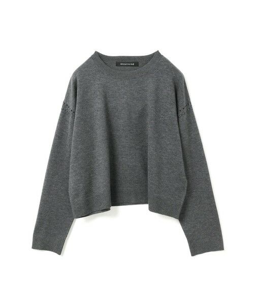 mizuiro ind/ミズイロインド mizuiro ind クルーネックワイドチュニッククロシェ ダークグレー(color92) FREE mizuiro ind/ミズイロインド mizuiro ind クルーネックワイドチュニッククロシェ ダークグレー(color92) FREE