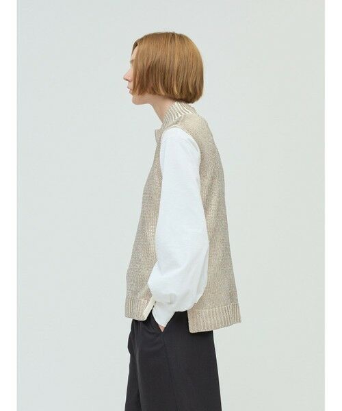 mizuiro ind / ミズイロインド ベスト | mizuiro ind 箔プリントハイネックベスト | 詳細4