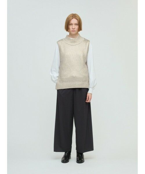 mizuiro ind / ミズイロインド ベスト | mizuiro ind 箔プリントハイネックベスト | 詳細6