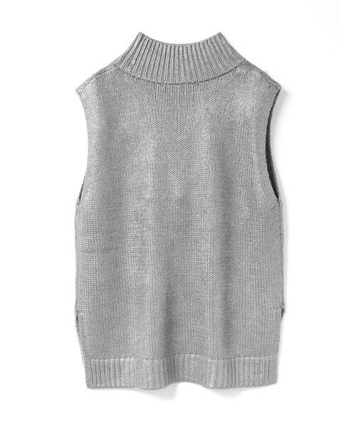 mizuiro ind / ミズイロインド ベスト | mizuiro ind 箔プリントハイネックベスト | 詳細14