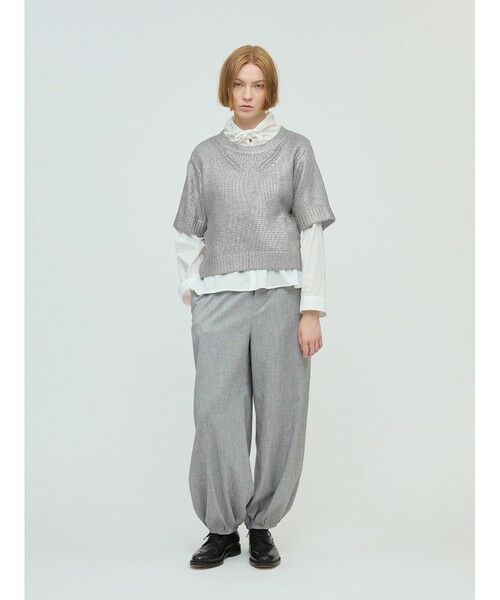 mizuiro ind / ミズイロインド ニット・セーター | mizuiro ind 箔プリントハーフスリーブプルオーバー | 詳細7