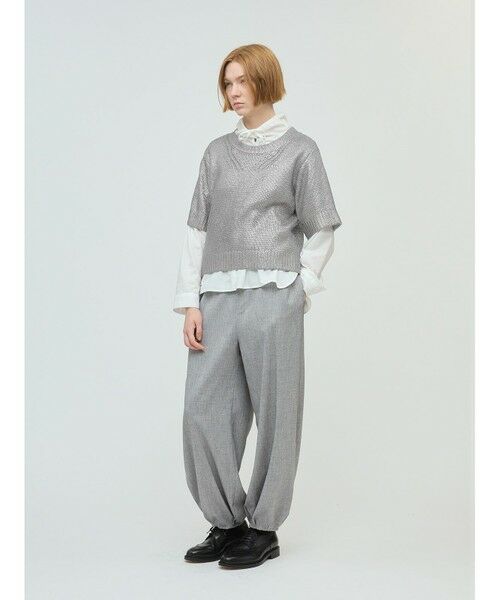 mizuiro ind / ミズイロインド ニット・セーター | mizuiro ind 箔プリントハーフスリーブプルオーバー | 詳細8