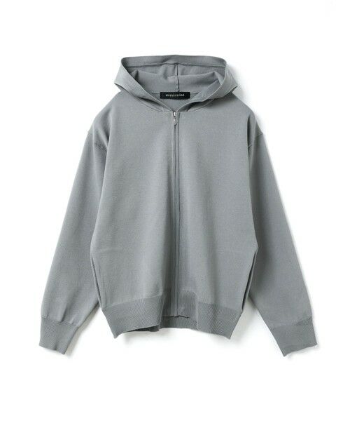 mizuiro ind/ミズイロインド mizuiro ind ジップフードニットプルオーバー ライトグレー(color90) FREE mizuiro ind/ミズイロインド mizuiro ind ジップフードニットプルオーバー ライトグレー(color90) FREE