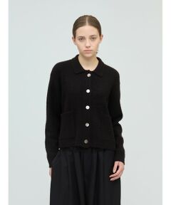 mizuiro ind / ミズイロインド カーディガン・ボレロ | mizuiro ind 襟付きショートカーディガン