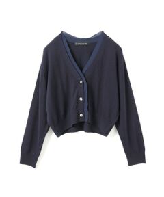 mizuiro ind / ミズイロインド カーディガン・ボレロ | mizuiro ind シフォンフリルVネックカーディガン