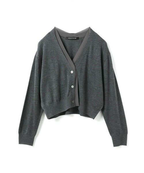 mizuiro ind / ミズイロインド カーディガン・ボレロ | mizuiro ind シフォンフリルVネックカーディガン | 詳細9