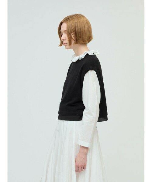 mizuiro ind / ミズイロインド ベスト | mizuiro ind シフォンフリルヘムベスト | 詳細5