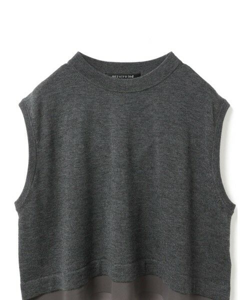mizuiro ind / ミズイロインド ベスト | mizuiro ind シフォンフリルヘムベスト | 詳細12
