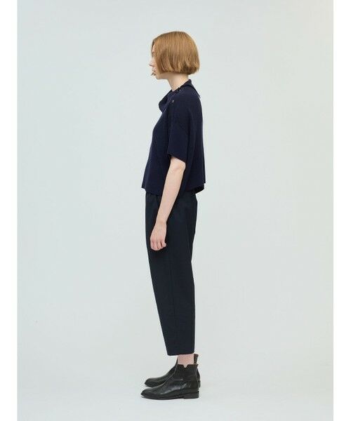 mizuiro ind / ミズイロインド ニット・セーター | mizuiro ind アシンメトリーカラーリブプルオーバー | 詳細8