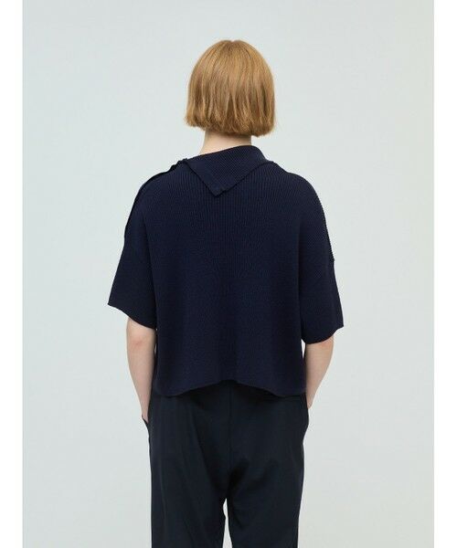 mizuiro ind / ミズイロインド ニット・セーター | mizuiro ind アシンメトリーカラーリブプルオーバー | 詳細5