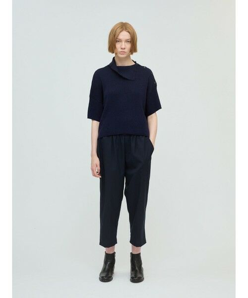 mizuiro ind / ミズイロインド ニット・セーター | mizuiro ind アシンメトリーカラーリブプルオーバー | 詳細6