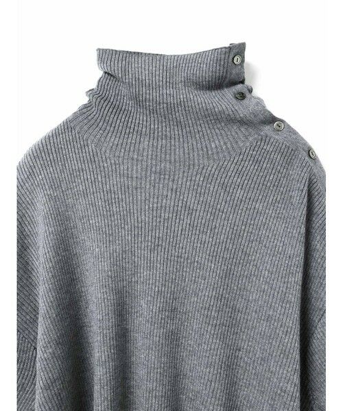 mizuiro ind / ミズイロインド ニット・セーター | mizuiro ind アシンメトリーカラーリブプルオーバー | 詳細12