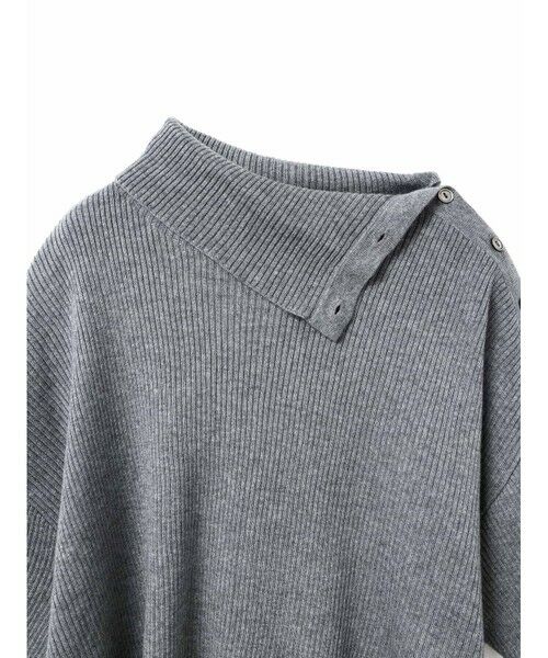 mizuiro ind / ミズイロインド ニット・セーター | mizuiro ind アシンメトリーカラーリブプルオーバー | 詳細13