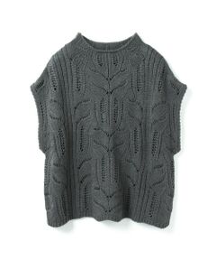 mizuiro ind / ミズイロインド ベスト | mizuiro ind シアーケーブル柄ベスト