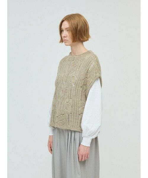 mizuiro ind / ミズイロインド ベスト | mizuiro ind シアーケーブル柄ベスト | 詳細4