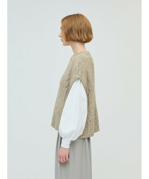 mizuiro ind / ミズイロインド ベスト | mizuiro ind シアーケーブル柄ベスト | 詳細5