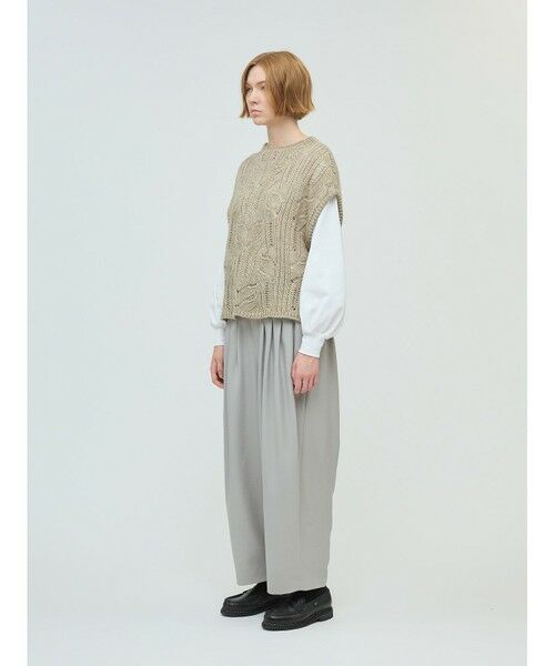 mizuiro ind / ミズイロインド ベスト | mizuiro ind シアーケーブル柄ベスト | 詳細8