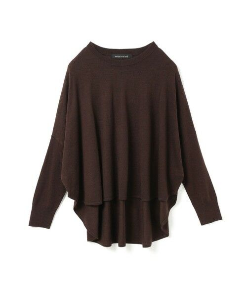 mizuiro ind/ミズイロインド mizuiro ind フロントシームコクーンプルオーバー ブラウン(color44) FREE mizuiro ind/ミズイロインド mizuiro ind フロントシームコクーンプルオーバー ブラウン(color44) FREE