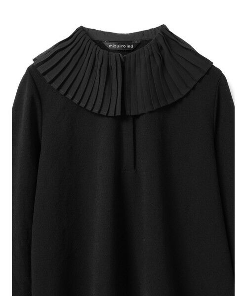 mizuiro ind / ミズイロインド シャツ・ブラウス | mizuiro ind プリーツカラーシャツプルオーバー | 詳細13