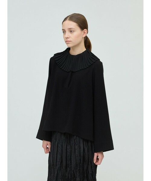 mizuiro ind / ミズイロインド シャツ・ブラウス | mizuiro ind プリーツカラーシャツプルオーバー | 詳細6